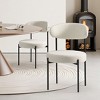 WestinTrends Alexandria Mid-Century Modern Upholstered Faux Shearling Round Dining Chairs - 2 of 4
