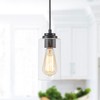 C Cattleya 1-Light Black Island Pendant Light with Cylinder Clear Glass(3-Pack) - image 2 of 4