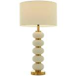 28" x 15" Metal Orbs Style Base Table Lamp with Drum Shade - CosmoLiving by Cosmopolitan