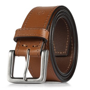 Wrangler Men's Casual Everyday Classic Top-Grain Leather Belt for Mens Jeans & Pants, Branded Belt Male Accessories, Gift for Mens Boyfriend Husband - 1 of 4