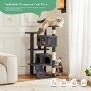 LAOTIES 54'' Cat Tree,Multi-Level Cat Tower with Sisal Scratching Posts,Climbing Ramp And Interactive Toys - 3 of 4