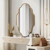 Beautyolove 26 in. W x 46 in. H Scalloped Gold Aluminum Alloy Framed Wall Mirror Irregular Decorative Wall Mirror - 3 of 4