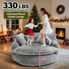 Aukfa 55" Oversized Round Chaise Lounge Chair, Modern Circle/Cloud Sofa Bed, Bean Bag Chair For Living Room - 3 of 4