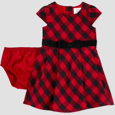 baby girl buffalo plaid dress