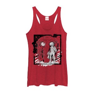 Women's Marvel Guardians of the Galaxy Star-Lord Face Racerback Tank Top - 1 of 3