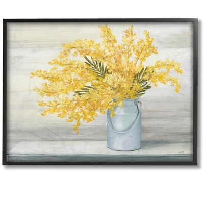 Stupell Industries Golden Fall Floral Bouquet in Country Milk Tin