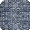 Navy Blue And Sky Blue Oriental Washable Indoor Outdoor Area Rug - 4 of 4