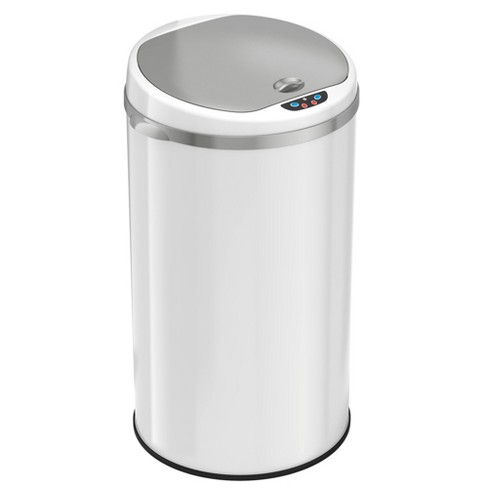 New Automatic Office Trash Bin Stainless Steel Trashcan Touchless Lid  Opening 8L
