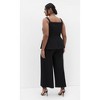 Women's Plus Size Peyton Ponte Top - black | CITY CHIC - 3 of 4