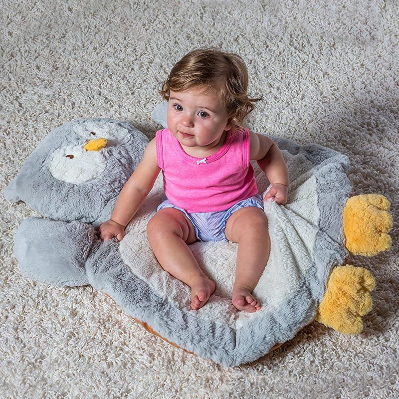 Mary Meyer Infant Plush and Soft 31" Owl Shaped Baby Mat, 3 of 4
