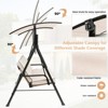 Tangkula 3PCS Hammock Chair Patio Porch Swing w/ Adjustable Canopy Removable Pads - 4 of 4