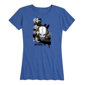 Women's - Avatar: The Last Airbender - Aang Ink Splatter Short Sleeve Graphic T-Shirt - 1 of 4