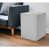 HomeRoots 20" White Marble Square Block End Table - 2 of 4