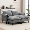 NicBex Convertible Combination Sofa with Widen Armrest, Removable Surface, U-Shaped Sofa with Footstools with Storage for Bedroom, Living Room - 2 of 4