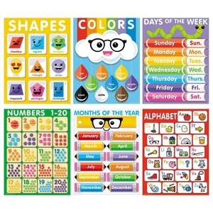 Fun Express Basic Skills Poster Set - 6 Pc. : Target