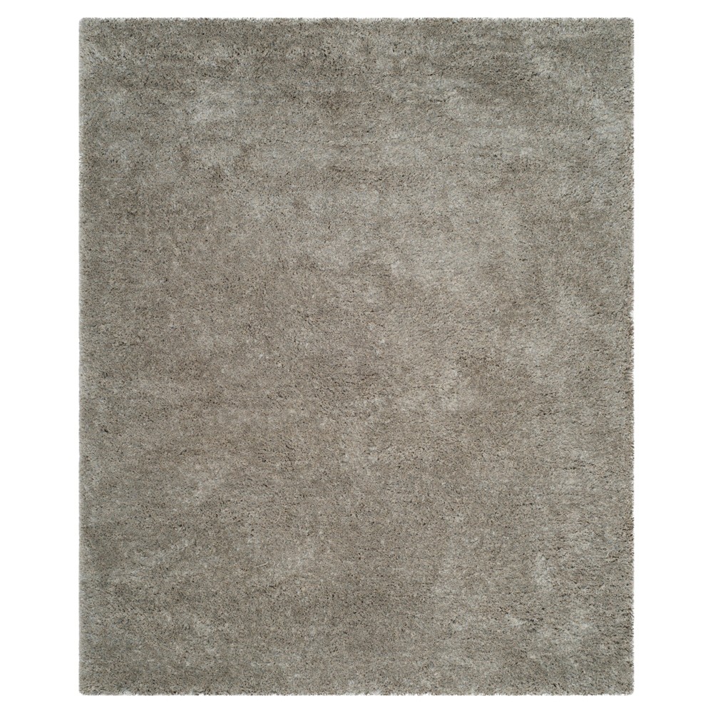 Silver Solid Shag and Flokati Tufted Area Rug 5'x8' - Safavieh