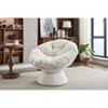 Papasan Chair w/Cushion and Frame,Oversized Comfy Chenille Upholstered Round Swivel Accent Chair for Living Room Bedroom - 2 of 4