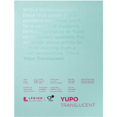 Yupo Paper 9"X12" 15 Sheets/Pkg-Translucent 104lb