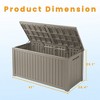 FURNIinspire Deck Boxes, Waterproof Deck Box with Lockable Storage Container for Patio Furniture Cushions Garden Tools, Brown, 61.02"*28.39"*29.17" - 4 of 4