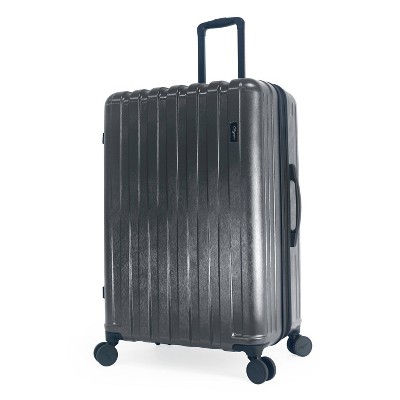 Olympia USA Large Checked Sidewinder 30" Hardside Spinner Suitcase with Utility Hook