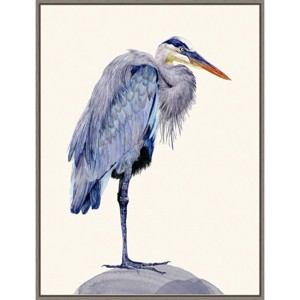 23" x 30" Heron Study II by Melissa Wang Framed Canvas Wall Art Print - Amanti Art: Modern Style, Polystyrene Frame - 1 of 4
