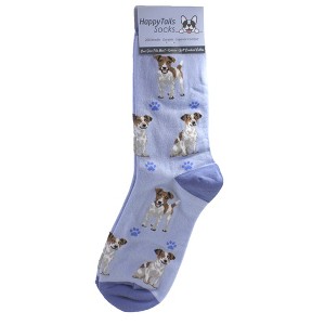 E & S Pet 14.0 Inch Jack Russell Terrier Socks. Happy Tails Crew Socks - 1 of 3