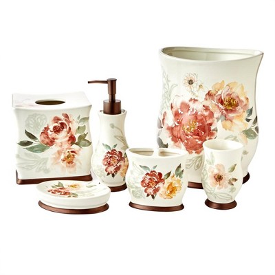 Holland Floral Antique Bronze Ceramic Soap Dispenser