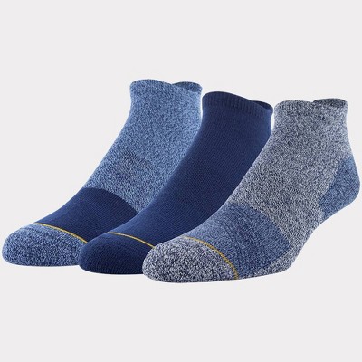 Signature Gold by GOLDTOE Men's 3pk Casual GT Colorblock Tab Socks