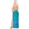 LA LEELA Women's Sarong Bikini Skirt Cover up Swimwear Bathing suit Summer Wraps Swimsuit Beach Wrap Coverups for Women One Size Blue, Tie Dye Design - 3 of 4