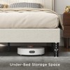 Lyngins Full Size Bed Frame with Headboard, Velvet Upholstered Platform Storage Bed Frame with 4 Drawers and LED Light, No Box Spring Needed - 4 of 4