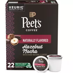 Peet's Coffee Hazelnut Mocha Flavored Light Roast Coffee - Keurig K-Cup - 22ct
