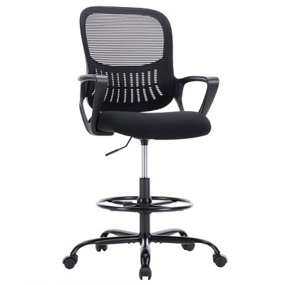 FURNIinspire Task and Office Chairs Adjustable Home Office Chair Comfy Computer Chair Swivel Chair with Armrest, Black, 20.8"*48.82"*20.08"