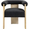 Meridian Furniture,Barrel Boucle Fabric Dining Chair - 4 of 4