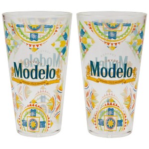 Adult Modelo Especial Camp 16 oz Pint Glass 2-Pack - 1 of 3