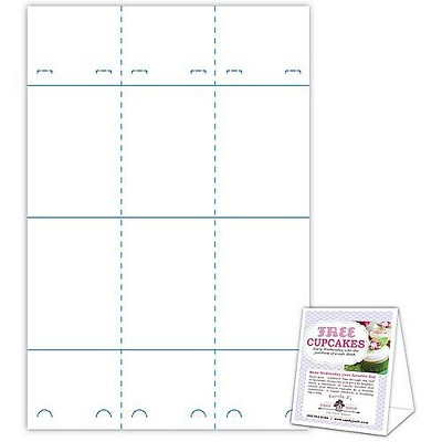 Blanks USA 4x3 3/8x5 5/8 80 lbs. Digital Gloss Cover Table Tent White 300/Pack TTN03FLWH
