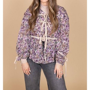 Women's Willa Floral Bow Blouse - Listicle - 1 of 3