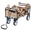FURNIinspire Wheelbarrows And Lawn Carts Multi-Purpose Outdoor Utility Cart, Foldable Wagon With Metal Frame And Handle, Red, 41“*21"*47" - 4 of 4