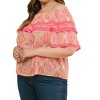 Women's SPREAD CHEER WOVEN TOP - FLYING TOMATO - 3 of 4