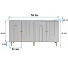 TIRAMISUBEST Modern Lacquered Sideboard Cabinet with Golden Accents - 3 of 4