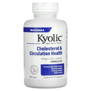 Kyolic Aged Garlic Extract™, Cholesterol & Circulation Health, 90 Softgels - 1 of 2