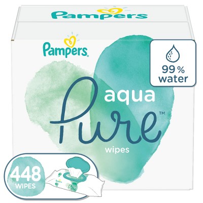 Image of Pampers Aqua Pure Sensitive Baby Wipes - 448ct