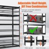 5 Tier-Shelf, Storage Shelving Unit, Heavy Duty Steel Storage Shelves, Adjustable Rolling Shelves Organizer - 4 of 4