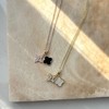 Adornia Tarnish Resistant 18k Gold Plated Mother of Pearl Double Clover Necklace - 2 of 2