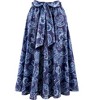 Collections Etc Beautiful Paisley Tie Waist Elasticized Knit Skirt - 3 of 4