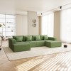 GDFStudio Alia 137.79'' 5-Seater Modern Reversible Corduroy Upholstered U-Shaped Sectional Sofa with Pillows - 3 of 4