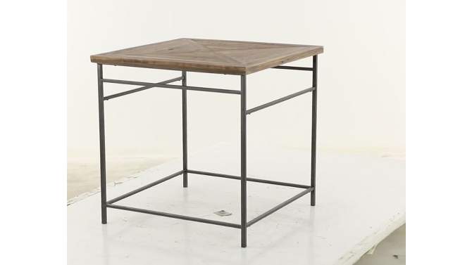 Rustic Wood and Iron Accent Table Brown - Olivia &#38; May, 2 of 8, play video