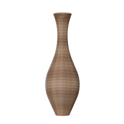 Infurnic Decorative Vases Generously Sized Vases Vase with Modern Design for Living Room, Entryway, or Hallway, Brown, 12.6"*7.1"*40.2"