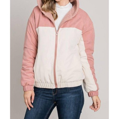 Women's Soft Brushed Matte Woven Hooded Jacket - ALLIE ROSE