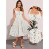 INSPIRE CHIC Women's Floral Halter Neck Sleeveless Lace Up Midi Summer Sundresses - 2 of 4