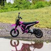 Aosom Electric Dirt Bike with Twist Grip Throttle, 24V 350W Electric Motorcycle Up to 15 MPH with Music Horn, Rear Suspension, for 13+ Years - 2 of 4